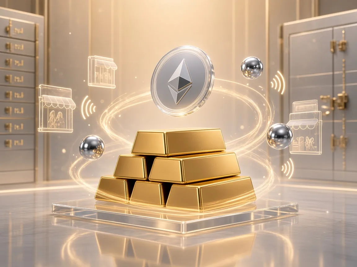 Tokenized gold illustration