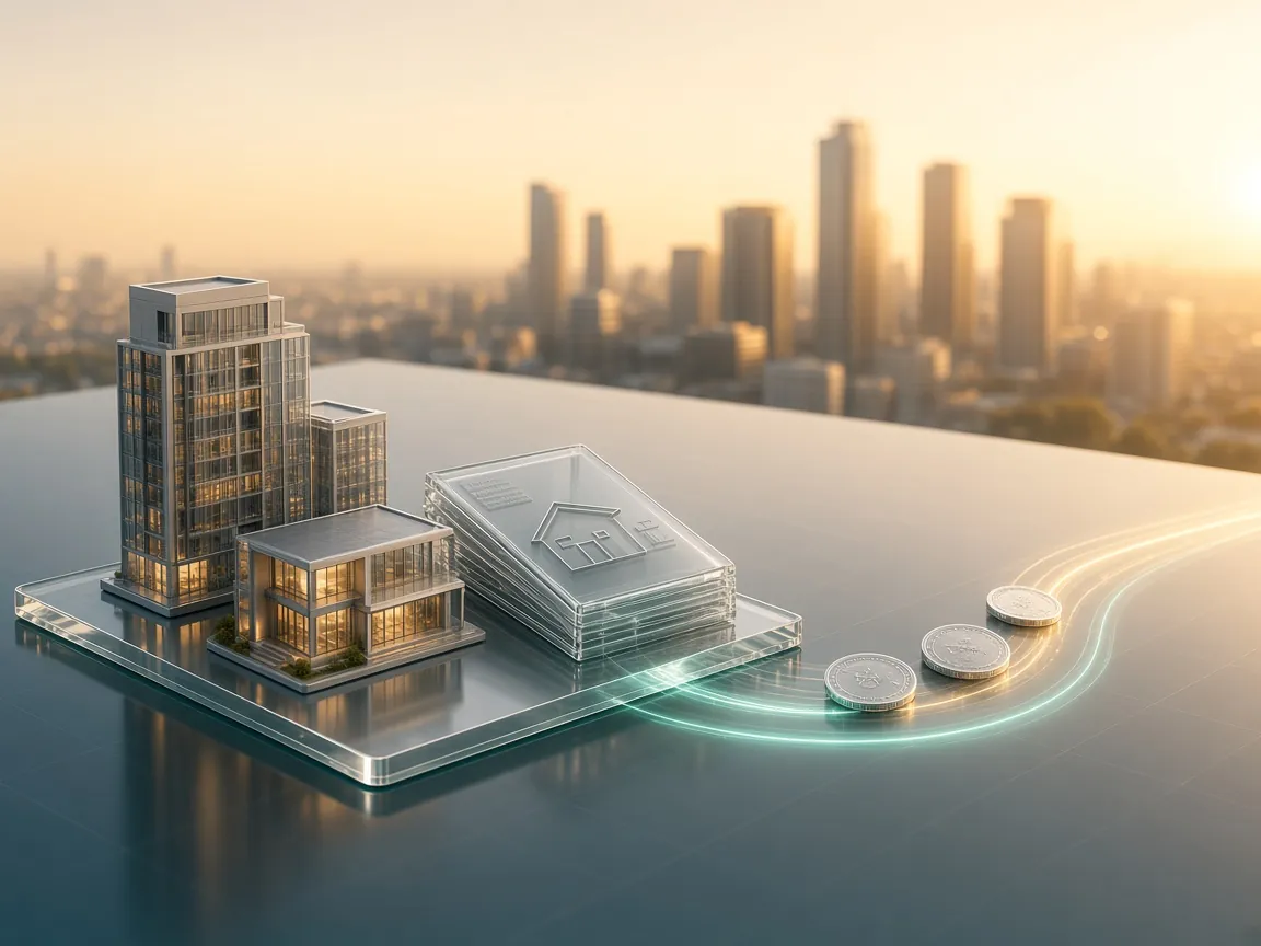 Tokenized real estate illustration